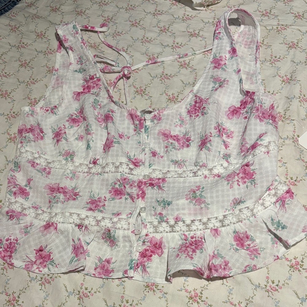 Altar'd State Pink Floral Camisole